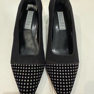 Massimo Black Heels with Silver‎ Accents